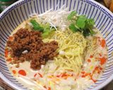 A picture of step 3 of Cold Soy milk soup and Nikumiso noodles.