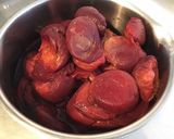 Une image de l'étape 1 de Tarte tatin aux pêches de vigne (pêches du jardin).