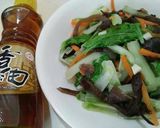蒜香木須小白菜【豆豆愛的料理】【福壽】的食譜步驟3照片
