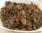 A picture of step 2 of Beh palak gosht.