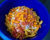 A picture of step 2 of Kurkure Chaat.