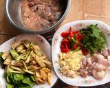 รูปขั้นตอนการทำที่ 1 ของ คั่วแห้งเครื่องในไก่น้ำปลาร้า