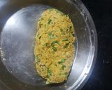 A picture of step 2 of Ghav bajra na muthia.