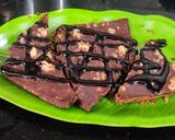 A picture of step 5 of Nutella cheese cake.