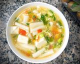 Hình bước làm 2 của món Canh nấm nấu đậu hũ non