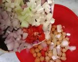 A picture of step 1 of Chana chaat.