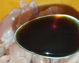 A picture of step 1 of Mongolian Chicken.