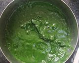 A picture of step 1 of Palak paneer.