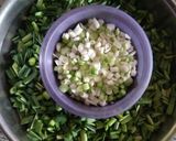 A picture of step 1 of Green Garlic-Tamatoes Sabji.