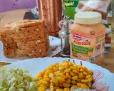 A picture of step 1 of Multigrain grilled sandwich.