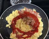 番茄醬炒培根德腸蛋的食譜步驟5照片