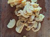 Salsa crema de champiñones