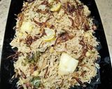 A picture of step 3 of Aloo chana deghi pulao.