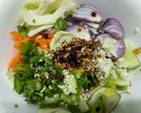 A picture of step 2 of Korean Cucumber Kimchi.