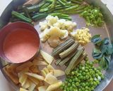 A picture of step 1 of Sindhi Kadhi.