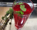 A picture of step 3 of Rose-Mint Juice.