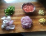 A picture of step 2 of Mushroom masala.