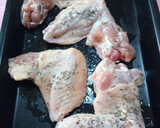 Foto del paso 8 de la receta: Alitas de pollo al horno. Guarnición: puré de camote con miel y nueces y chutney de pimiento rojo ❤️