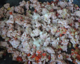 Foto del paso 4 de la receta: Berenjenas rellenas de carne picada de pollo