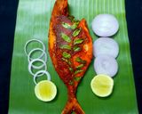 A picture of step 6 of Malabar trevally fish fry.