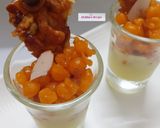 A picture of step 5 of Custard boondi caramel crunchy shots.