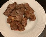 A picture of step 1 of Oriental Pepper Steak.