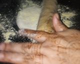 A picture of step 6 of Domino's style pasta pizza.