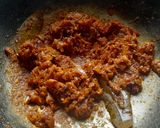 A picture of step 4 of Dhaba style Chicken masala.