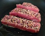 Foto del paso 2 de la receta: 169.🍱Tataki de atún con canónigos 🍃