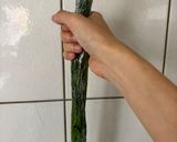 A picture of step 5 of Blanched Water Spinach with Black Sesame Sauce (Vegan).