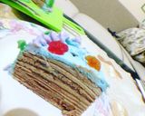 Foto langkah ke 10 dari resep Ceres Crepes Birthday Cake 🍫🎂.