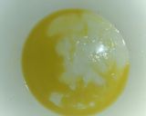 A picture of step 4 of Maize Malva Pudding drizzled with custard.