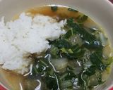 A picture of step 4 of Bok Choy Soup.
