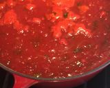 A picture of step 3 of Nanny's Basil Marinara.