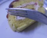 A picture of step 12 of Strawberry and cream swiss roll.