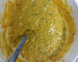 A picture of step 1 of Kadi pakora.