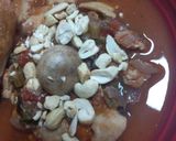 A picture of step 6 of Sicilian Hake Stew with Raisins and Mushrooms.