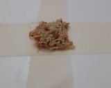 A picture of step 4 of Chicken cheese pocket parcel.