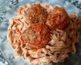 Foto del paso 12 de la receta: Cintas de Remolacha con Salsa de Tomate y Albóndigas