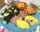 Foto del paso 3 de la receta: Brócoli con pavo, tomate, patata y gambas