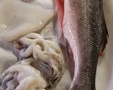 A picture of step 1 of Branzino with Vegetable Caponata and Cuttlefish.