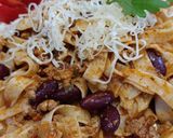 Chili con carne szószos, babos tészta recept fázis 5 fotója