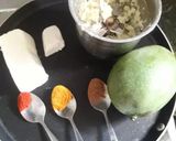 A picture of step 1 of Paneer pasanda.