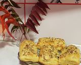 Pas rețetă Foietaj cu șuncă și cașcaval și ciuperci 4 fotografie