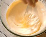 A picture of step 13 of Tiramisu, and Cocoa Sponge with plenty of Coffee Syrup.