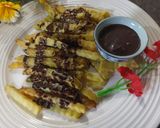 A picture of step 2 of Chocolate French Fries 🍫🍟.