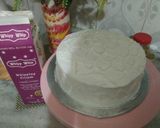 A picture of step 15 of Golden painted choc cake design.....
