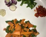 A picture of step 1 of Indomie Stir Fry.