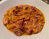 Káposztás csülök recept fázis 6 fotója