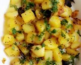 A picture of step 6 of CURRY LEAVES FRIED POTATOES   .